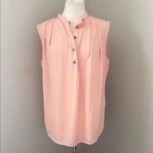 Lumiere Sleeveless Pink Blouse